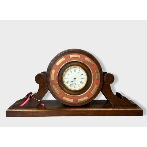 112 - An early 20th century Mantle clock with Swiss movement. 
50.5 x 24 cm