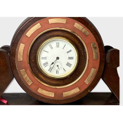 112 - An early 20th century Mantle clock with Swiss movement. 
50.5 x 24 cm