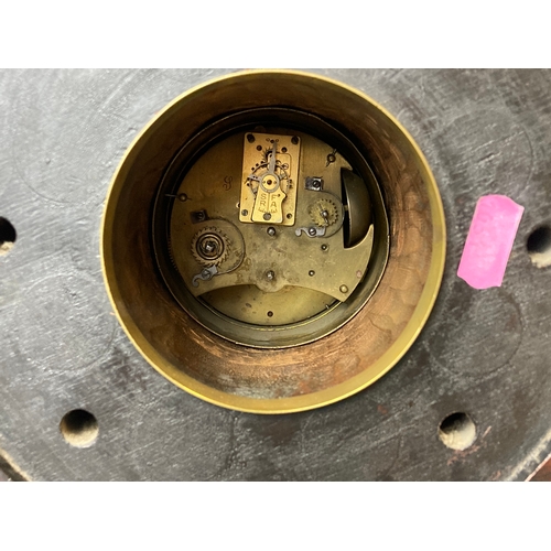 112 - An early 20th century Mantle clock with Swiss movement. 
50.5 x 24 cm