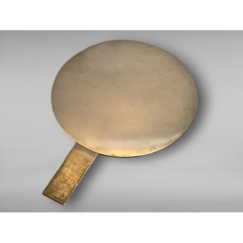 174 - A Large 19th C. Japanese Bronze hand mirror
Meiji period.
Kagami handled. Very clear reflection. Sig... 