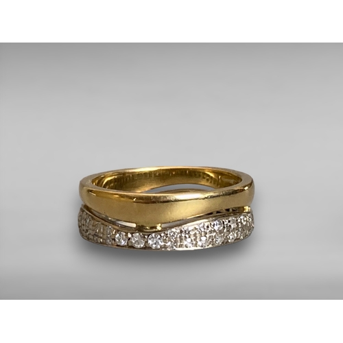 22 - An 18 carat Gold, Full round diamond cluster Wedding and Eternity ring. Approx 0.5ct.
5.5 gms 
size ... 