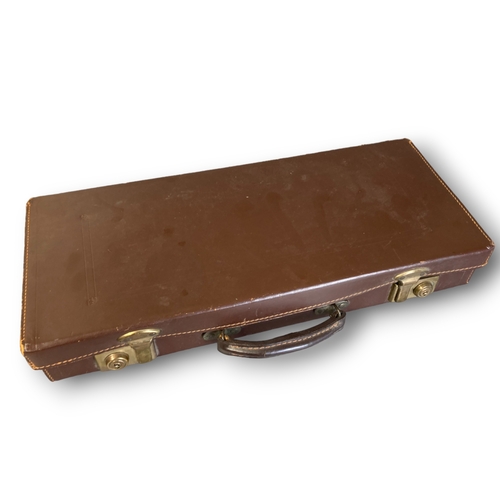 109A - A LEATHER CASED COLLECTION OF MASONIC REGALIA.