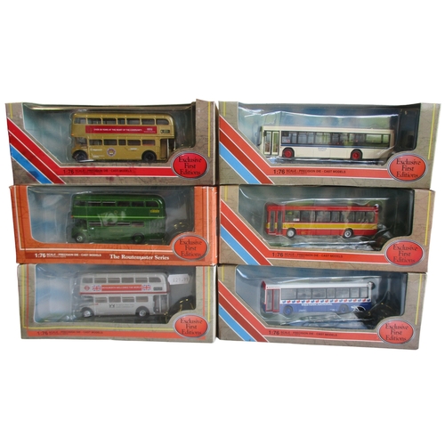 455 - SIX BOXED EXCLUSIVE FIRST EDITIONS MODEL BUSES. 1:76 SCALE.