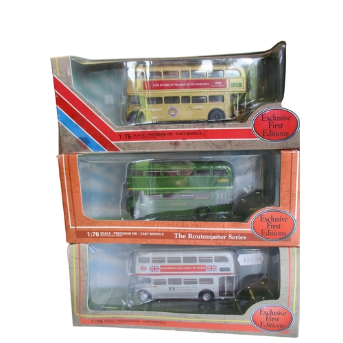 455 - SIX BOXED EXCLUSIVE FIRST EDITIONS MODEL BUSES. 1:76 SCALE.