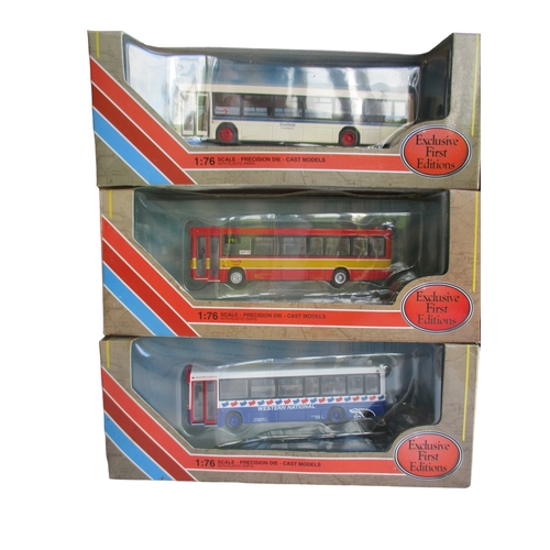 455 - SIX BOXED EXCLUSIVE FIRST EDITIONS MODEL BUSES. 1:76 SCALE.