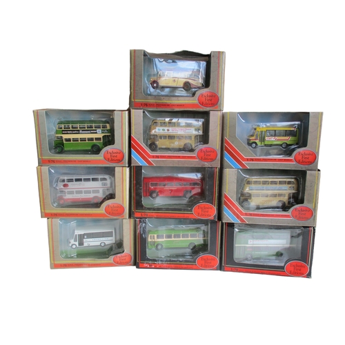 457 - A COLLECTION OF 10 EXCLUSIVE FIRST EDITION MODEL BUSES. 1:76 SCALE.