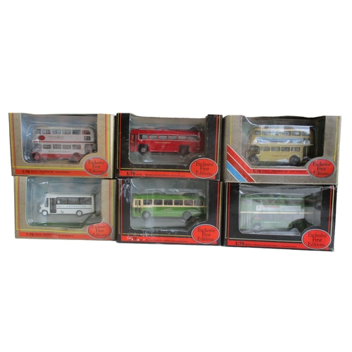 457 - A COLLECTION OF 10 EXCLUSIVE FIRST EDITION MODEL BUSES. 1:76 SCALE.