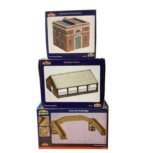 458 - THREE BACHMANN SCENECRAFT MODEL RAILWAY BUILDINGS. 'OO' SCALE.