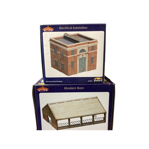 458 - THREE BACHMANN SCENECRAFT MODEL RAILWAY BUILDINGS. 'OO' SCALE.