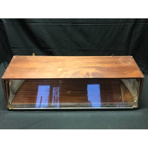 11 - Vintage Large Table Top Display cabinet with thick Perspex Window. 83cm long