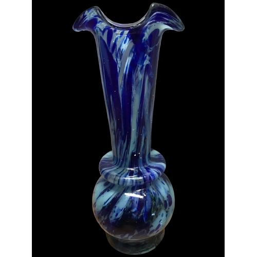 97 - A collection of Glass Vases and others including End of Day Glass Vases and Murano example