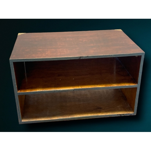 3 - A CAMPAIGN TRAVEL DESK / CHEST. WITH TWO DROP DOWN DRAWER FRONTS.
51 X 32 X 30 CM