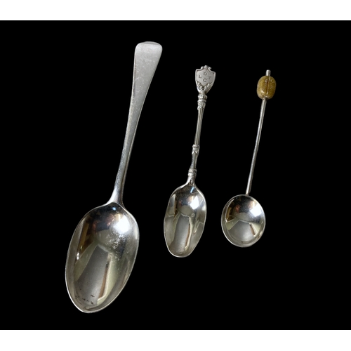 60 - A collection of Silver flatwares. Includes four silver forks, a spoon, knife and two teaspoons. All ... 