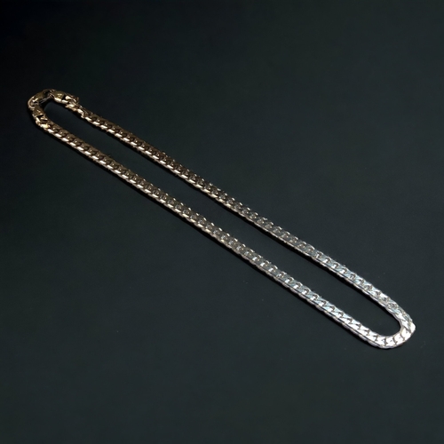 69 - A 925 SILVER FLAT LINK NECK CHAIN 
52CM 
33G