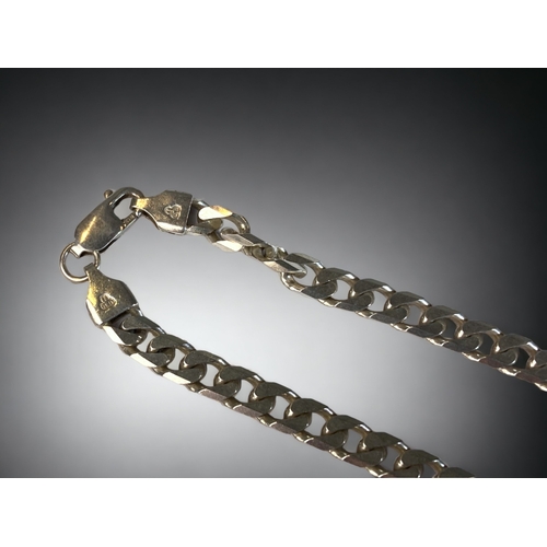 69 - A 925 SILVER FLAT LINK NECK CHAIN 
52CM 
33G