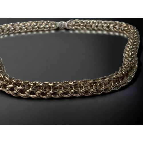 70 - A 925 SILVER HEAVY TWIST SNAKE ROPE NECKLACE
52CM.