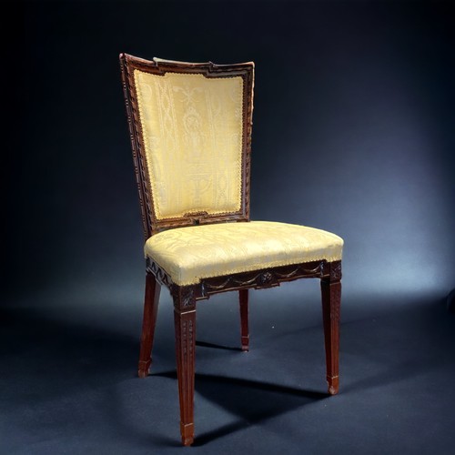 17 - A PAIR OF VICTORIAN CARVED MAHOGANY SHOW CHAIRS.