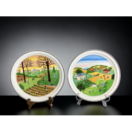 160 - A set of five Villeroy & Boch 'Four Seasons' plates. 
Naif collection by Gerard Laplau.