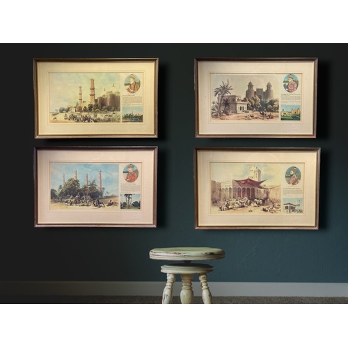 356 - A SET OF FOUR 'LAHORE OVER 100 YEARS AGO' 
DEPICTING VIEWS OF MONUMENTS IN LAHORE, FROM TINTED LITHO... 