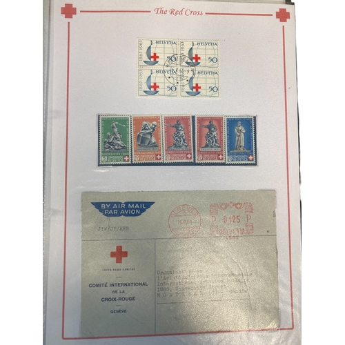 378 - A FOLDER CONTAINING MAINLY RED CROSS RELATED EPHEMERA & STAMPS. DATING MAINLY TO THE 1ST-HALF OF THE... 