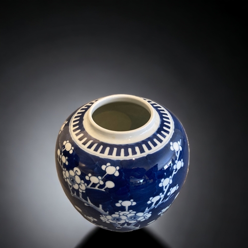 212 - A LARGE EARLY 20TH CENTURY CHINESE PORCELAIN 'PRUNUS' JAR. 
16.5 X 16 CM