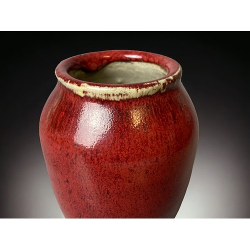 272 - A Chinese Flambe – Sang de Boeuf, blood red Brush Pot