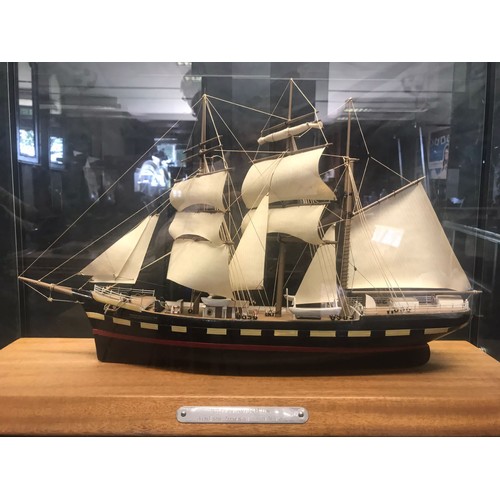 177 - Hand Built Scale Model of S.S. Clydesdale, 1819 - 1825 East Indiaman, in Large Glass Display case, 
... 