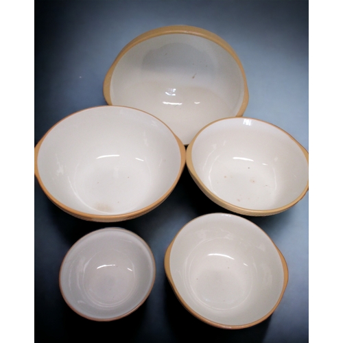 381B - A COLLECTION OF LARGE T.G GREEN & MASON CASH MIXING BOWLS.