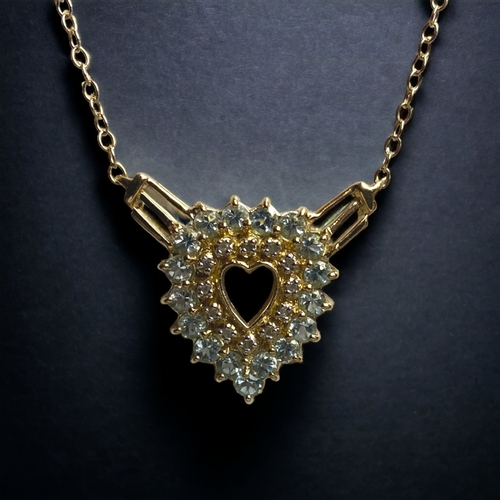 80 - A STERLING SILVER GILT LADIES PENDANT NECKLACE.