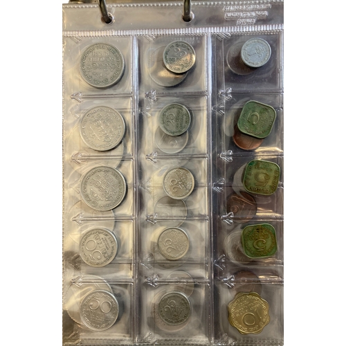 350 - THREE ALBUMS OF BRITISH & INTERNATIONAL COINS.