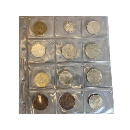 350 - THREE ALBUMS OF BRITISH & INTERNATIONAL COINS.