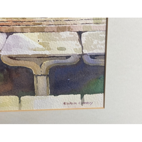 8 - THREE SCENES OF BATH WATERCOLOUR PAINTINGS. 
LARGEST 55 X 45CM (INCL FRAME).