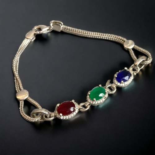 103 - A STERLING SILVER LADIES BRACELET.