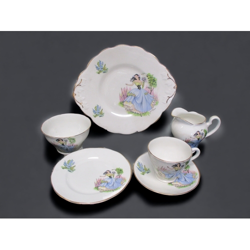 227 - A 21 PCE ROYAL YORK BONE CHINA PART TEASET.