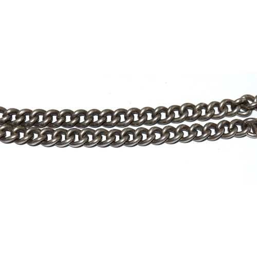 226 - 925 silver watch chain and fob all links individually H/M