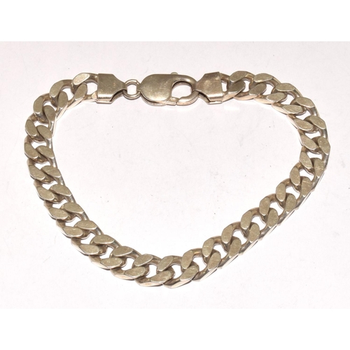 102 - 925 silver flat link bracelet 22cm 35g