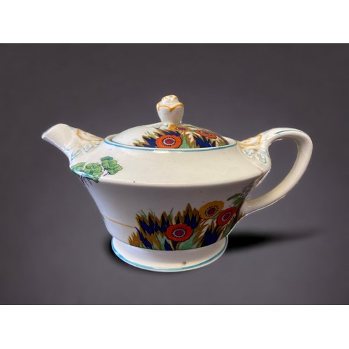 233 - A COLLECTION OF 20TH CENTURY TEAPOTS & POTS. INCLUDING ART DECO EXAMPLES & QUEEN ELIZABETH GOLDEN JU... 