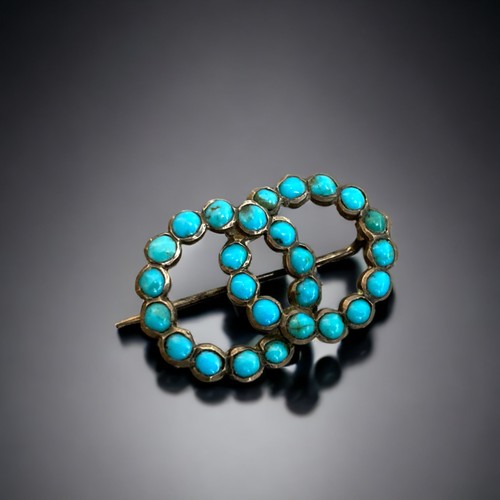 147 - A SILVER AND TURQUOISE CONCENTRIC RING BROACH, A LARGE BANDED AGATE BROOCH, A MINTON AND HOLLOWS AST... 