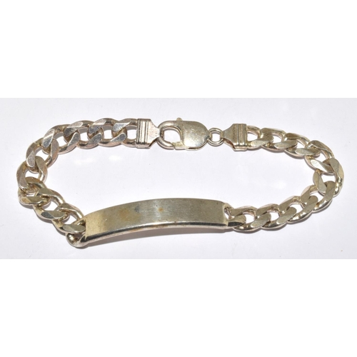 206 - 925 silver ID bracelet and bar