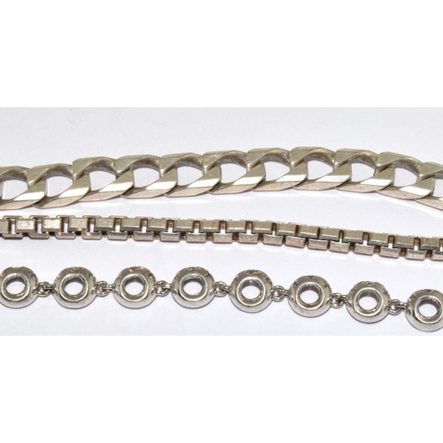 227 - 3 x 925 silver bracelets