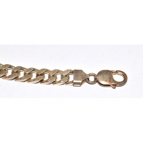 225 - 925 silver plain flat link bracelet