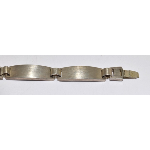 63 - 925 silver brushed expanded link bracelet