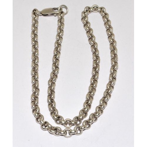 121 - 925 silver heavy figuro link necklace 35g