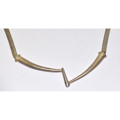 29 - 925 silver designer flat snake link necklace