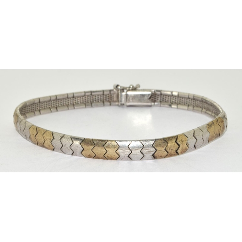 204 - 925 silver flat link bracelet