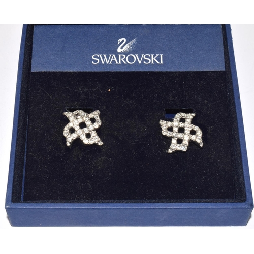 65 - Swarovski clip on earrings in original box