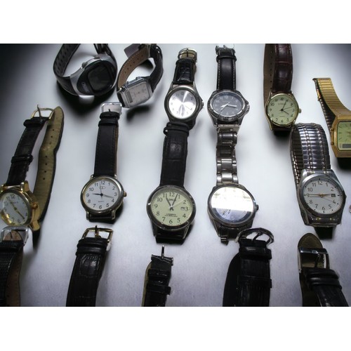 115B - A COLLECTION OF 19 VINTAGE DRESS WATCHES.