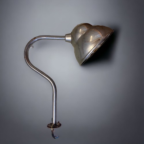 399 - 4 VINTAGE STEEL CHROME WALL LIGHTS.