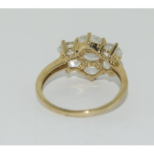 95 - 9ct gold white topaz ring Size S