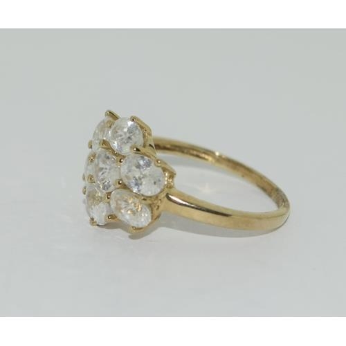 95 - 9ct gold white topaz ring Size S